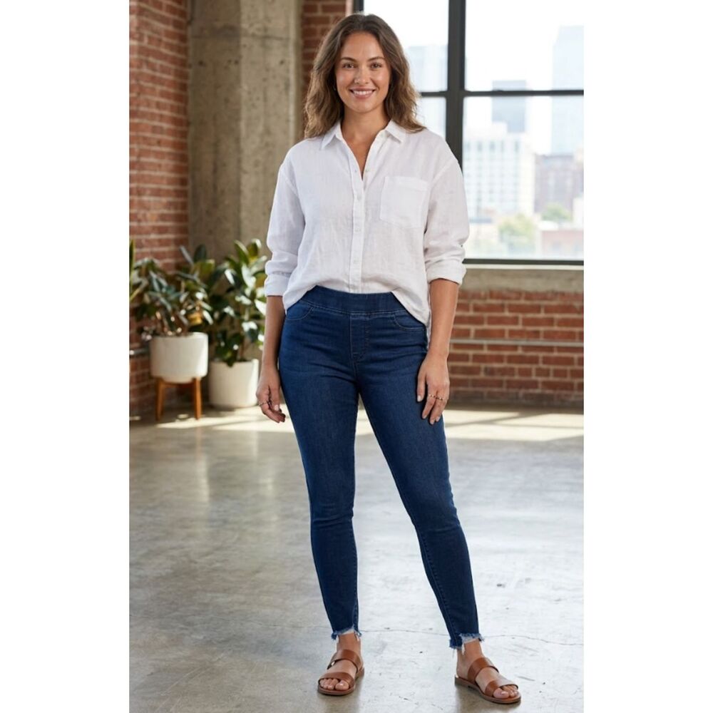 Old Navy Rockstar Step-Hem Slim Jeggings Pull On Women's Size 12